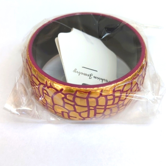 Choose One-Bangle Acrylic Holographic Cobble Stone Multi Colored Bracelet - Picture 4 of 8